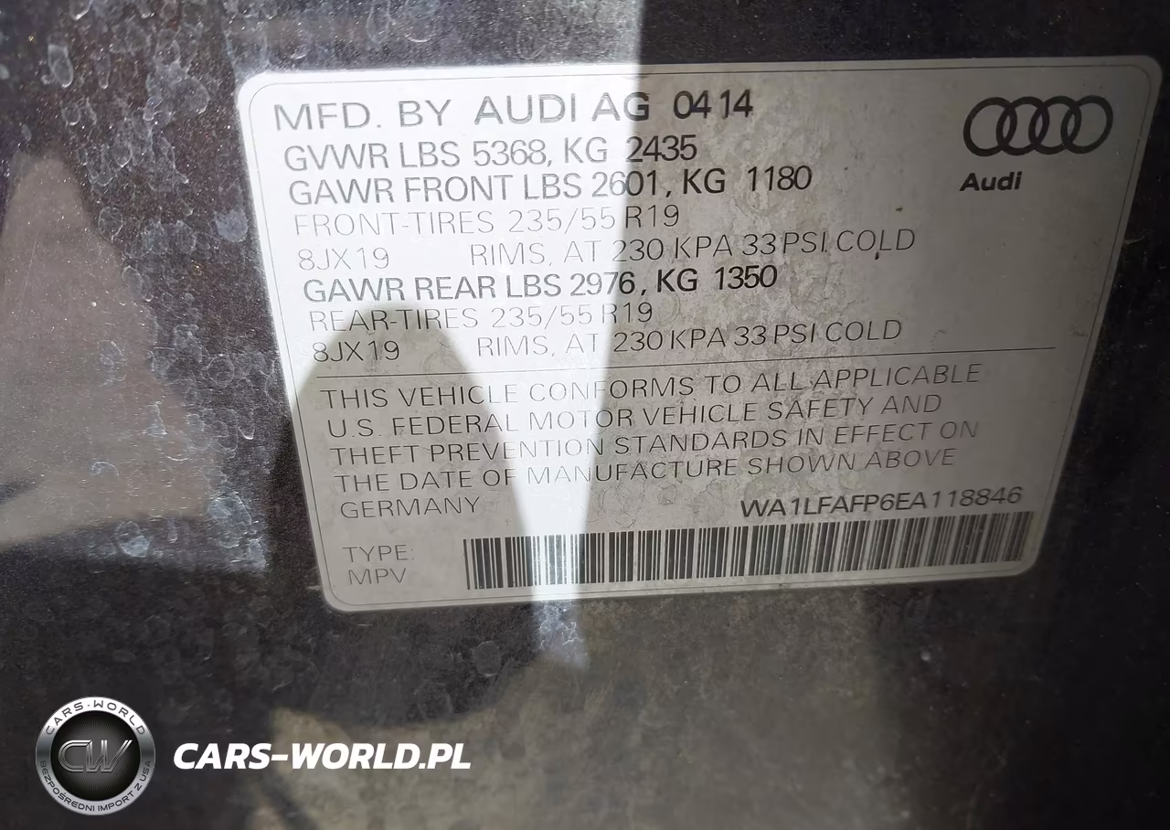 2014 Audi Q5 2.0T Premium VIN:WA1LFAFP6EA118846 - 9