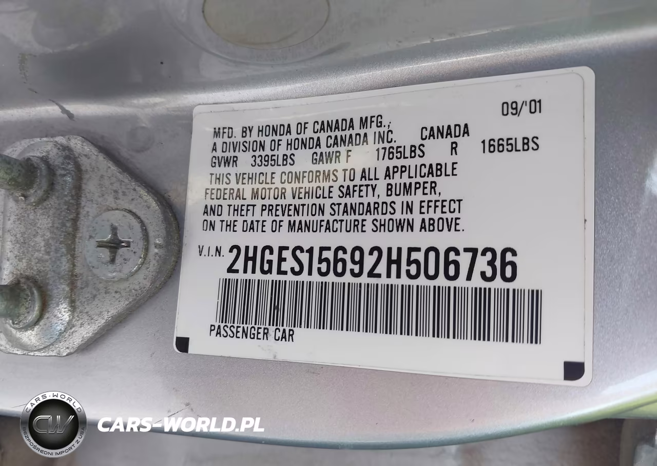 2002 Honda Civic Lx VIN:2HGES15692H506736 - 9