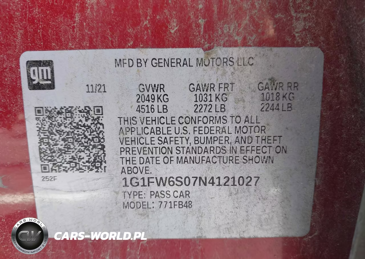 2022 Chevrolet Bolt Ev 1Lt VIN:1G1FW6S07N4121027 - 9