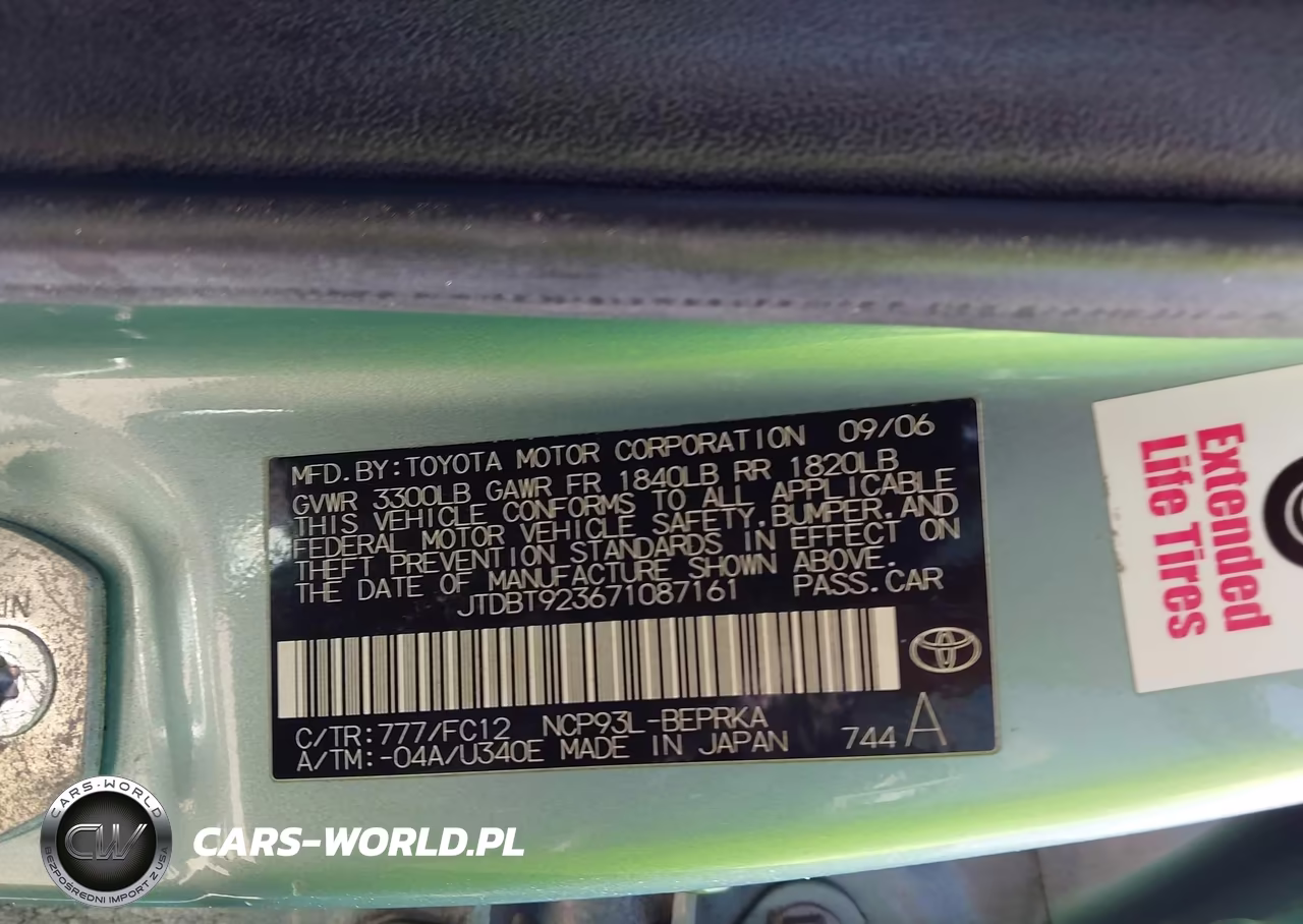 2007 Toyota Yaris VIN:JTDBT923671087161 - 9