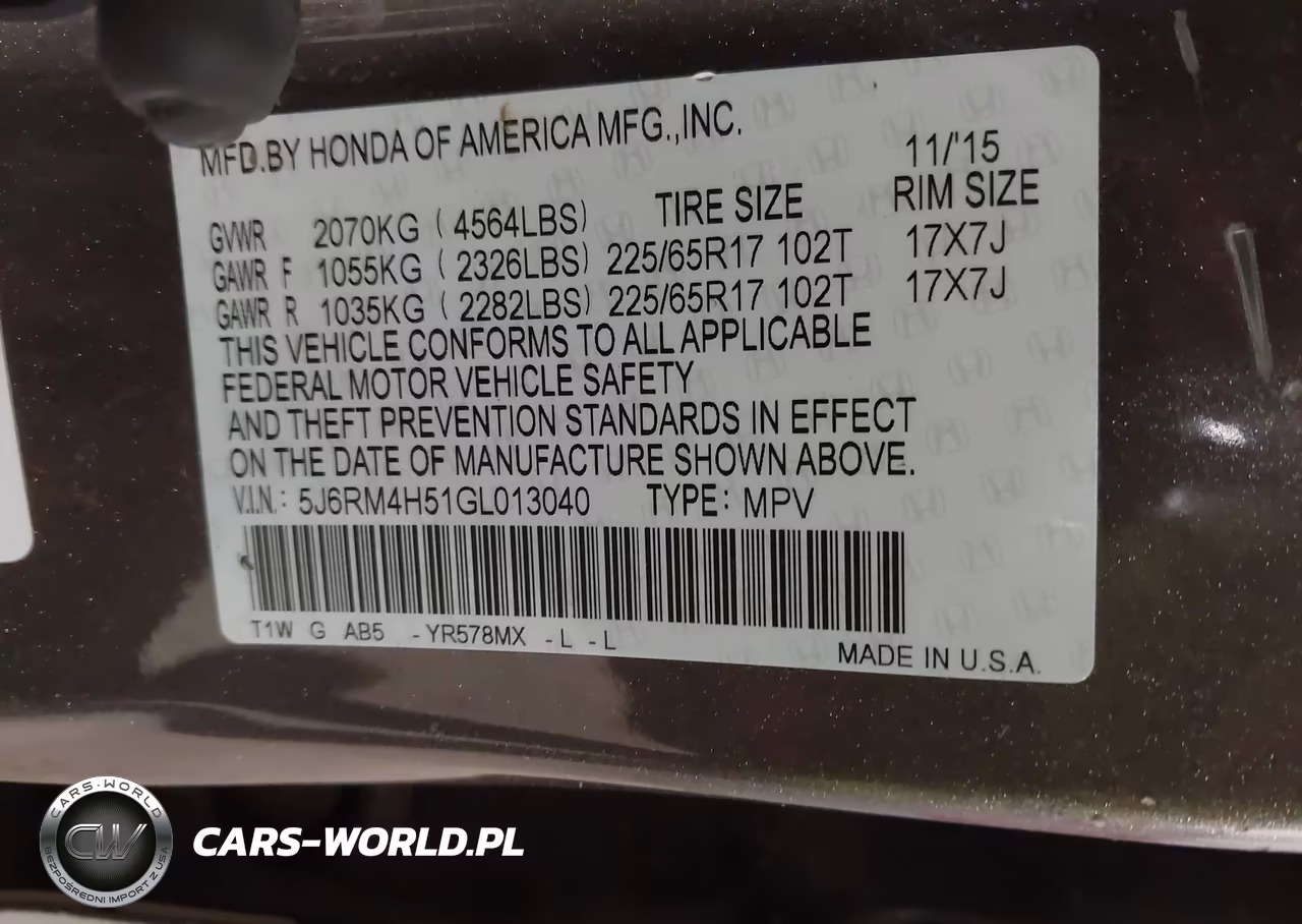 2016 Honda Cr-V Ex VIN:5J6RM4H51GL013040 - 9