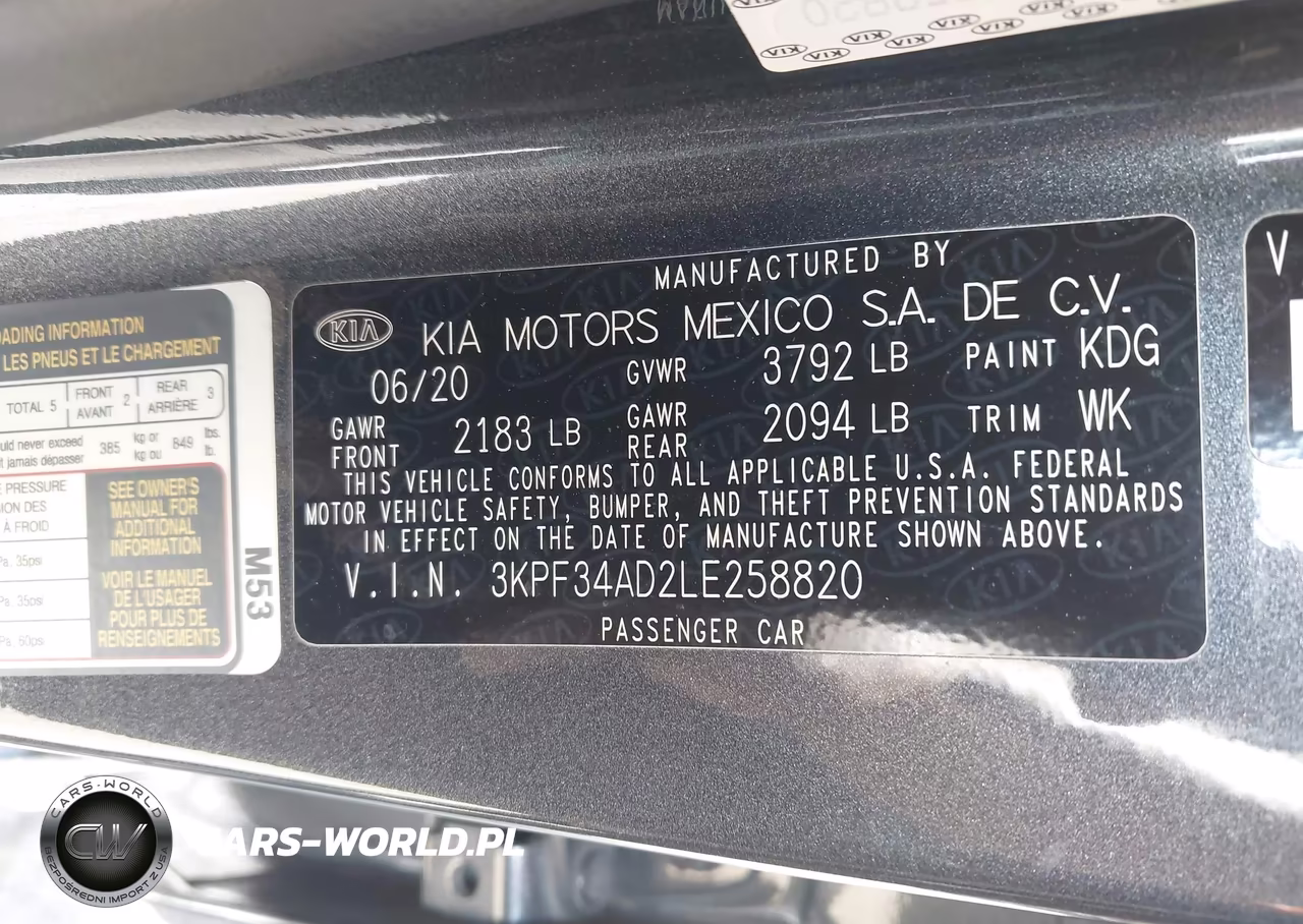 2020 Kia Forte Gt-Line VIN:3KPF34AD2LE258820 - 9