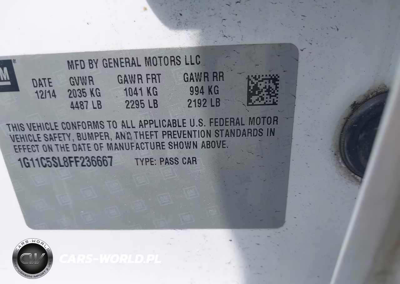 2015 Chevrolet Malibu 1Lt VIN:1G11C5SL8FF236667 - 9