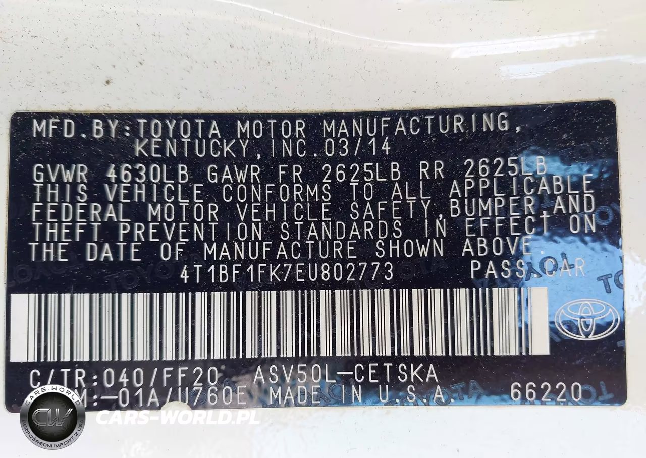 2014 Toyota Camry Se VIN:4T1BF1FK7EU802773 - 9