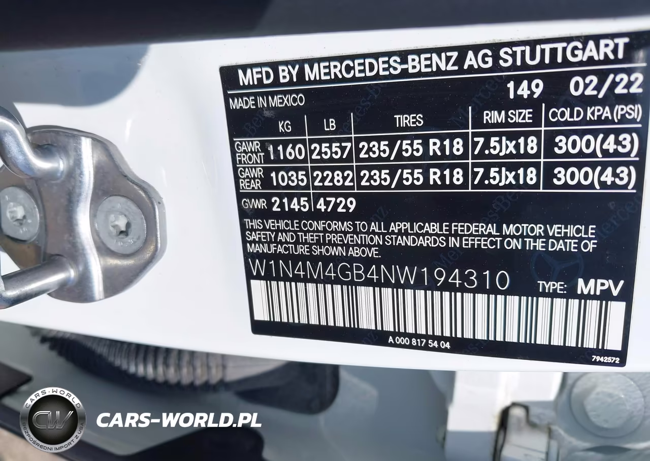 2022 Mercedes-Benz Glb 250 VIN:W1N4M4GB4NW194310 - 9
