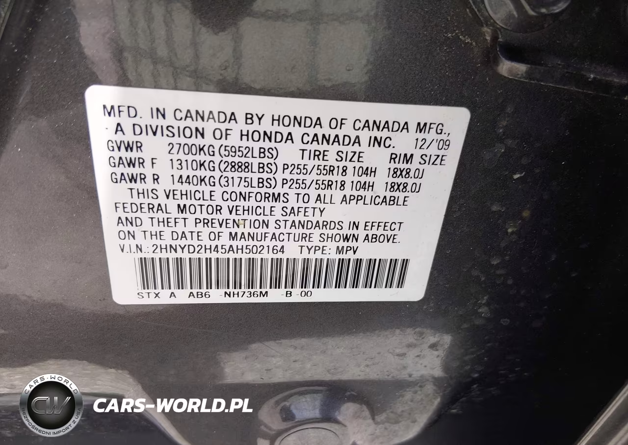 2010 Acura Mdx Technology Package VIN:2HNYD2H45AH502164 - 9