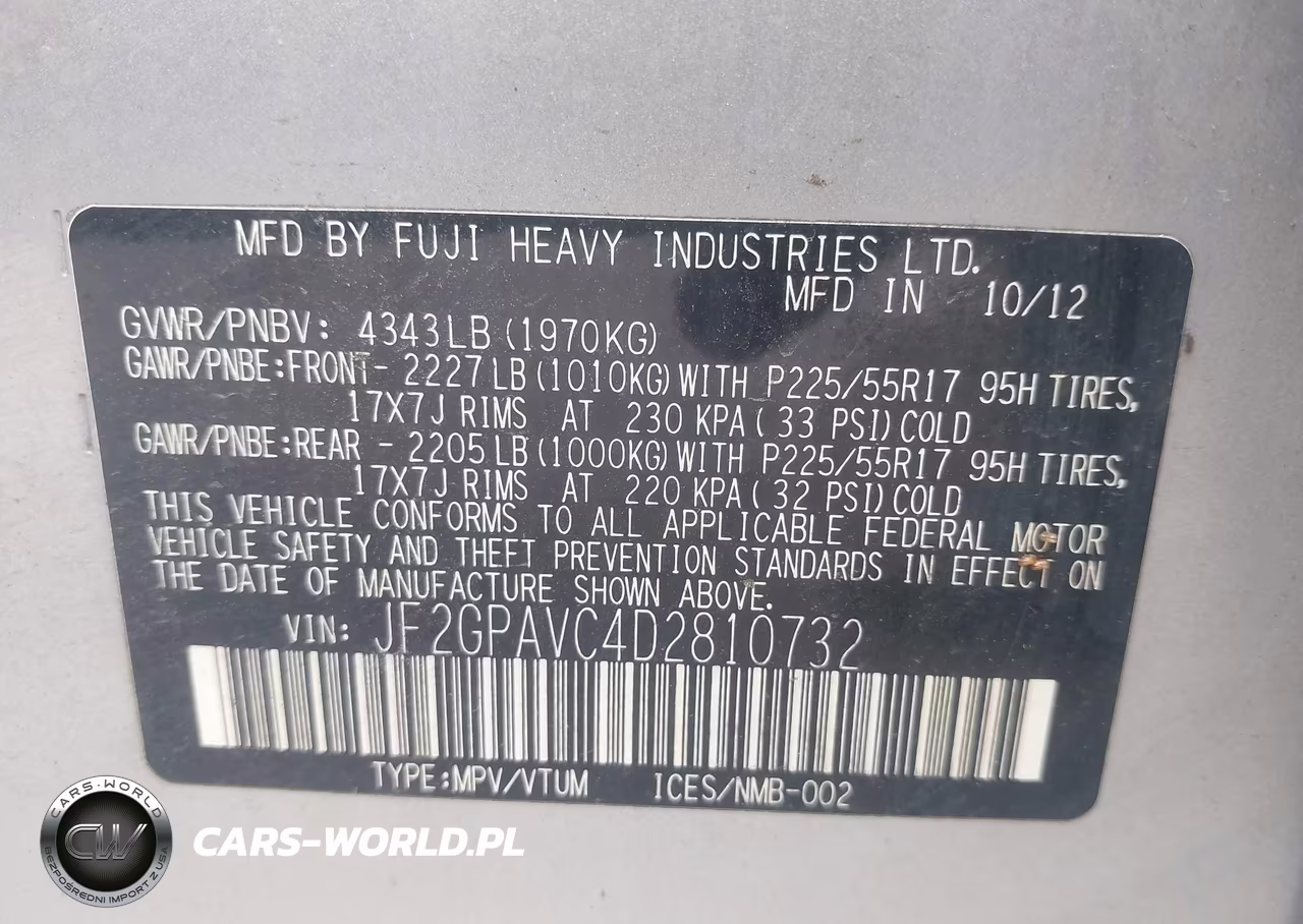 2013 Subaru Xv Crosstrek 2.0I Premium VIN:JF2GPAVC4D2810732 - 9