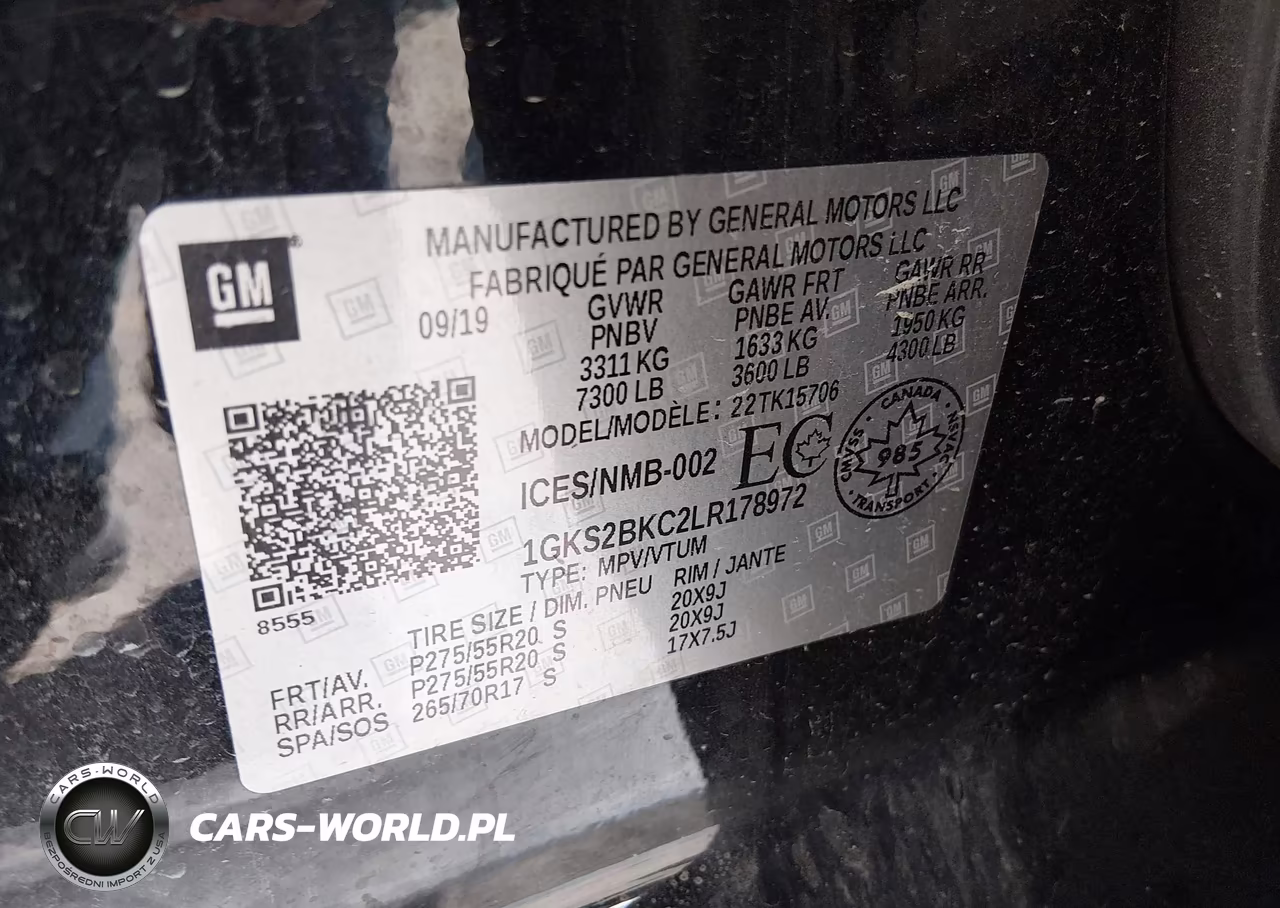 2020 GMC Yukon Slt VIN:1GKS2BKC2LR178972 - 9