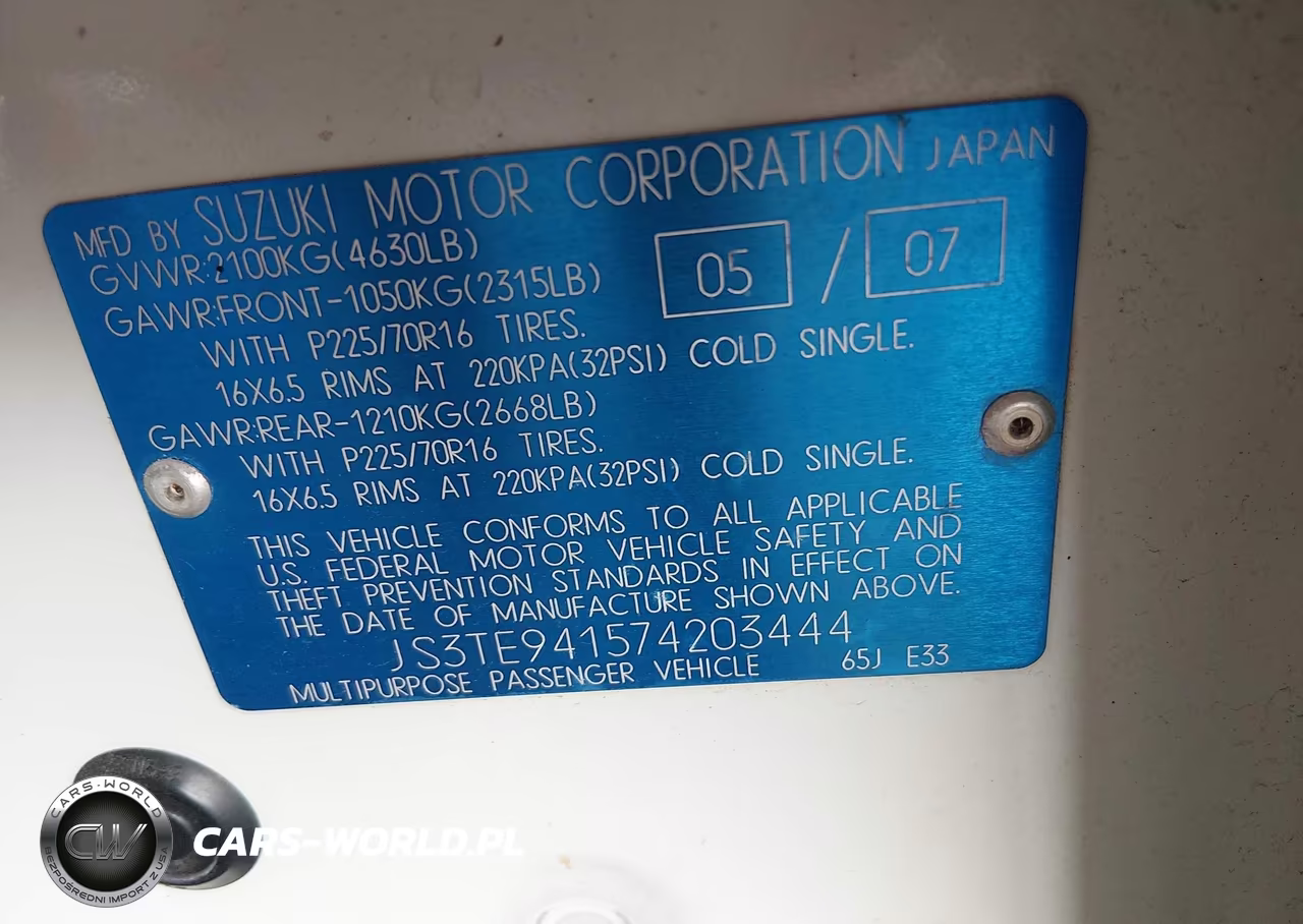 2007 Suzuki Grand Vitara VIN:JS3TE941574203444 - 9