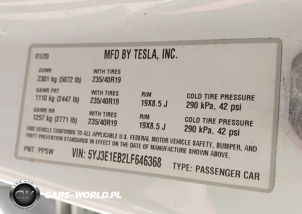 2020 Tesla Model 3 Long Range Dual Motor All-Wheel Drive VIN:5YJ3E1EB2LF646368 - 9