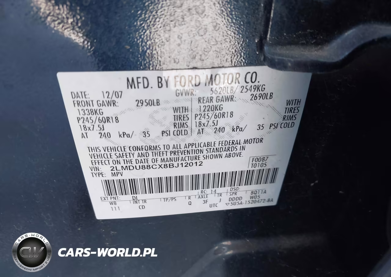 2008 Lincoln Mkx VIN:2LMDU88CX8BJ12012 - 9