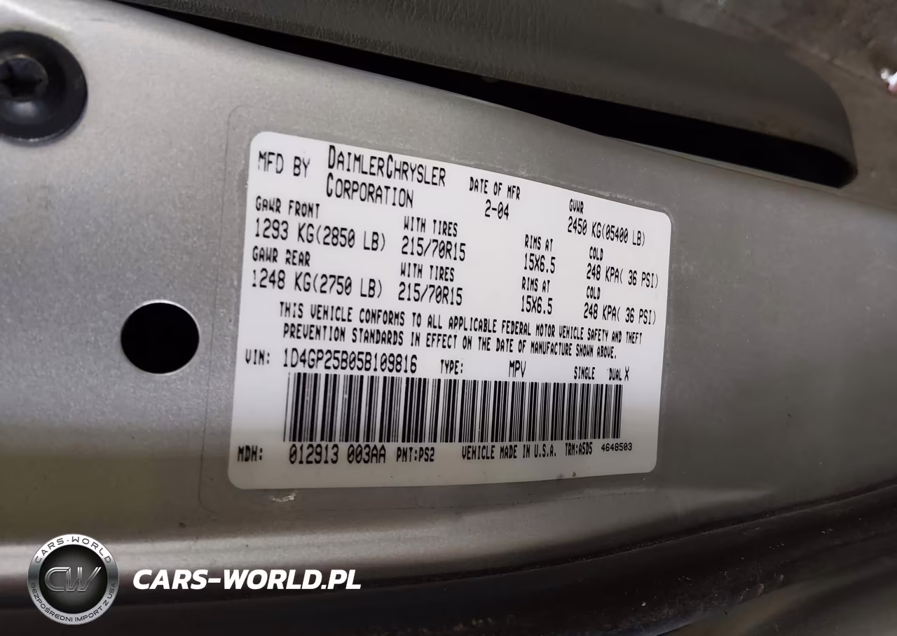 2005 Dodge Caravan Se VIN:1D4GP25B05B109816 - 9