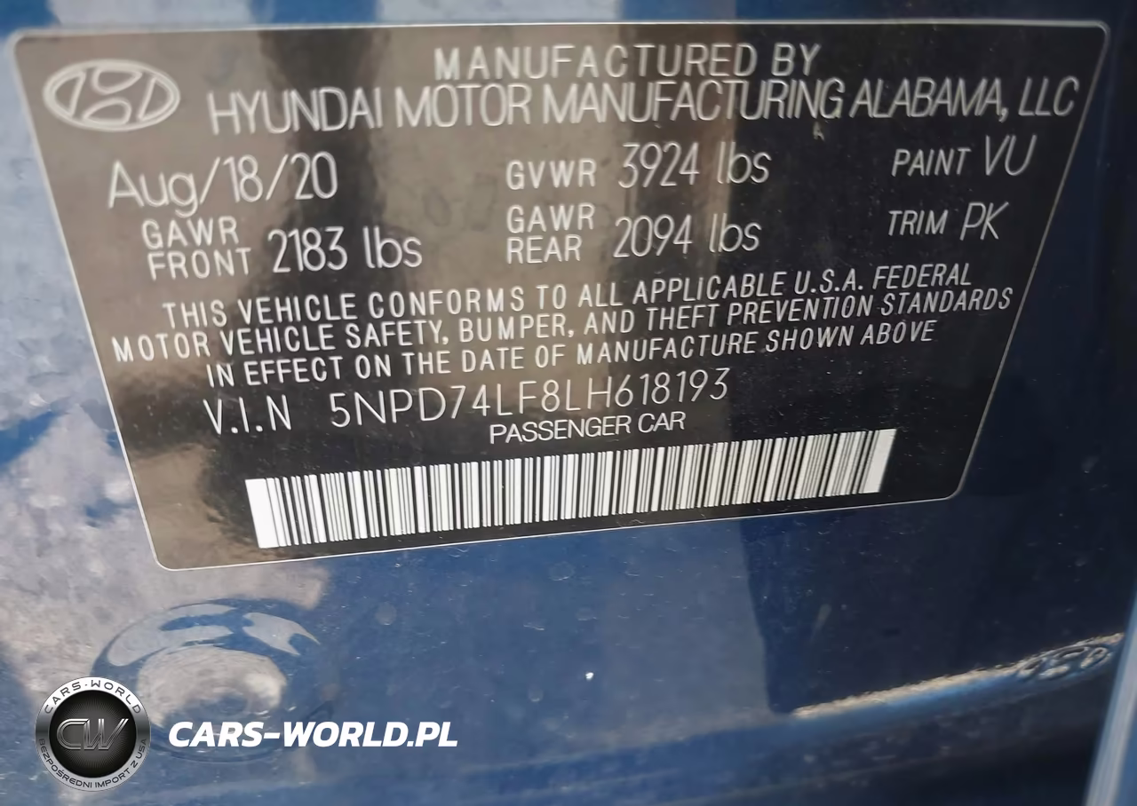 2020 Hyundai Elantra Se VIN:5NPD74LF8LH618193 - 9