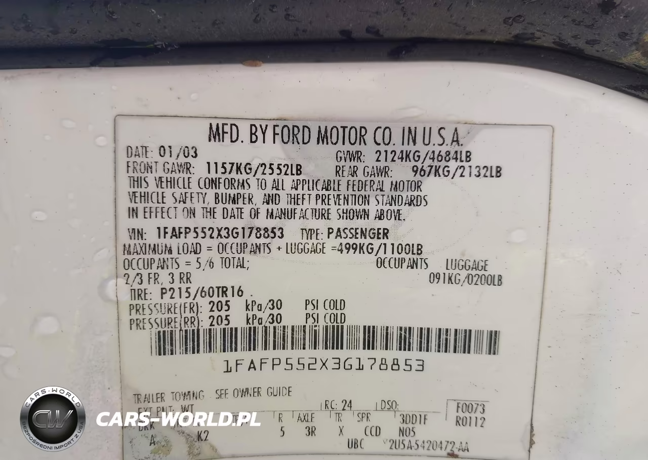 2003 Ford Taurus Ses VIN:1FAFP552X3G178853 - 9