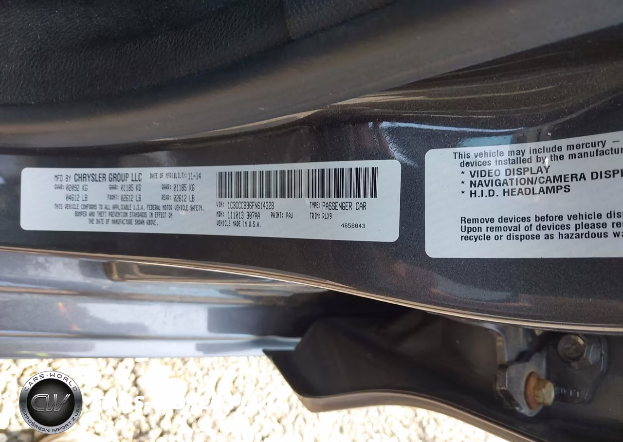 2015 Chrysler 200 S VIN:1C3CCCBB6FN614328 - 9