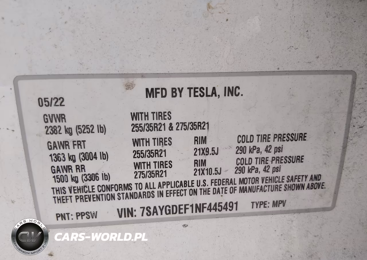 2022 Tesla Model Y Performance Dual Motor All-Wheel Drive VIN:7SAYGDEF1NF445491 - 9