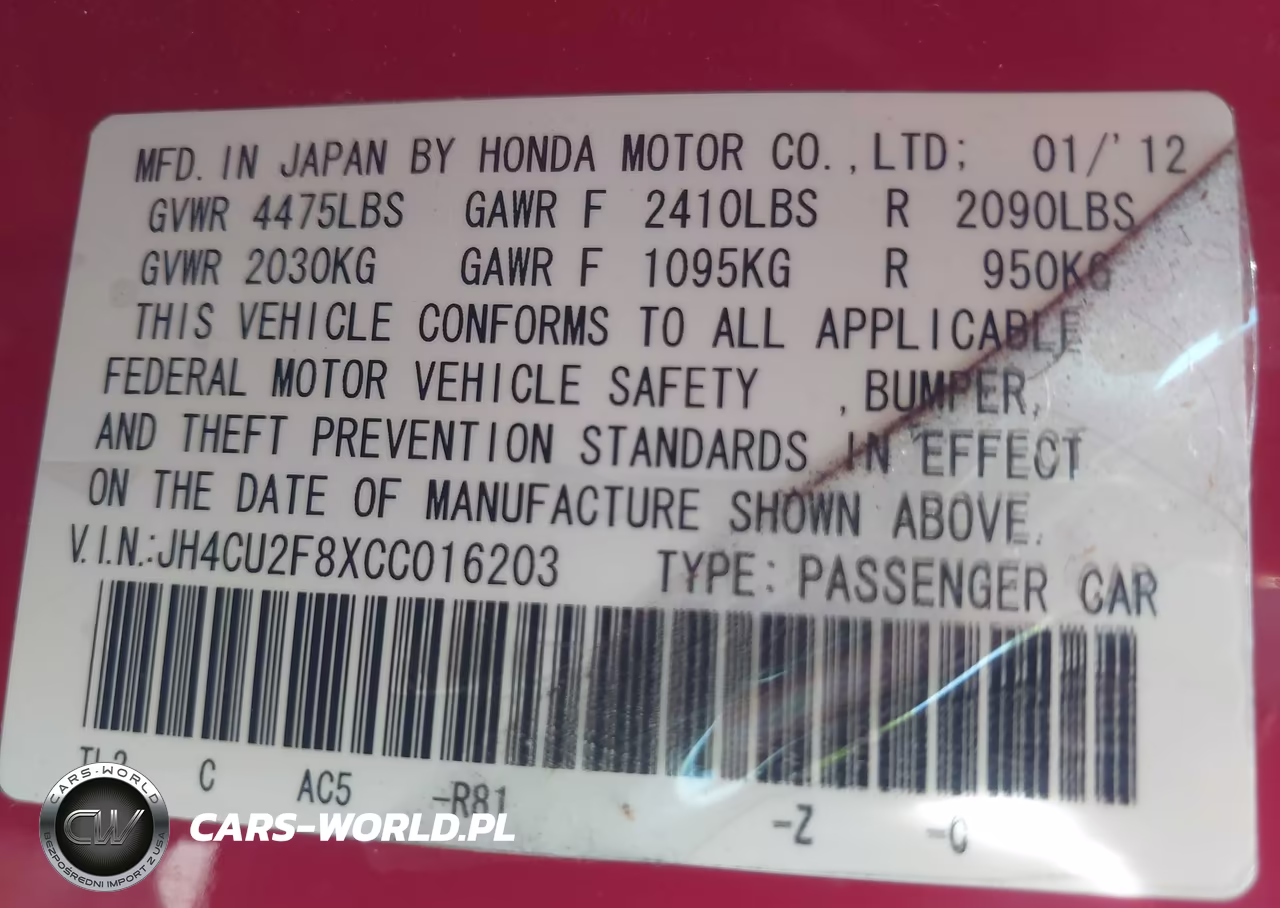 2012 Acura Tsx 2.4 VIN:JH4CU2F8XCC016203 - 9