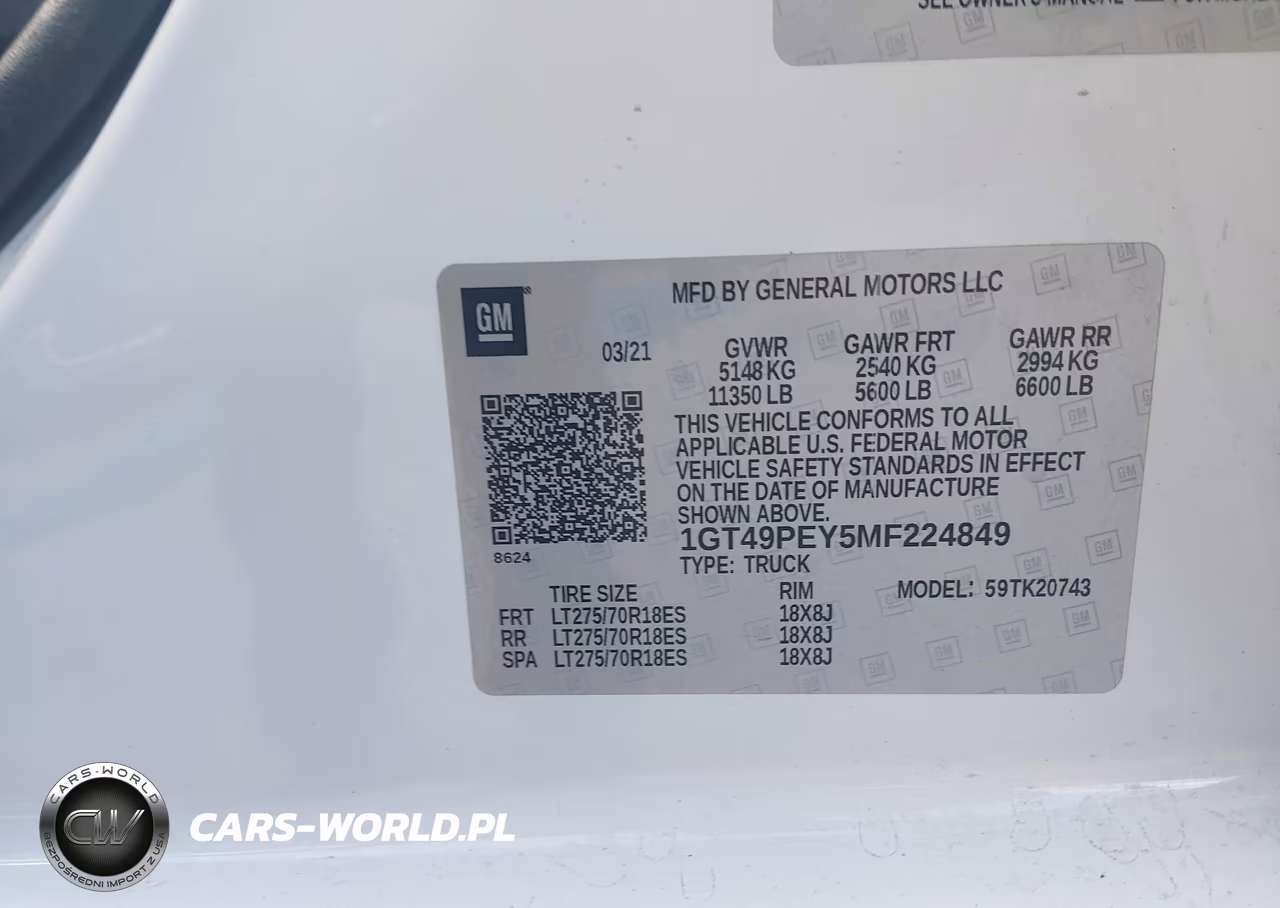 2021 GMC Sierra 2500Hd 4Wd Standard Bed At4 VIN:1GT49PEY5MF224849 - 9
