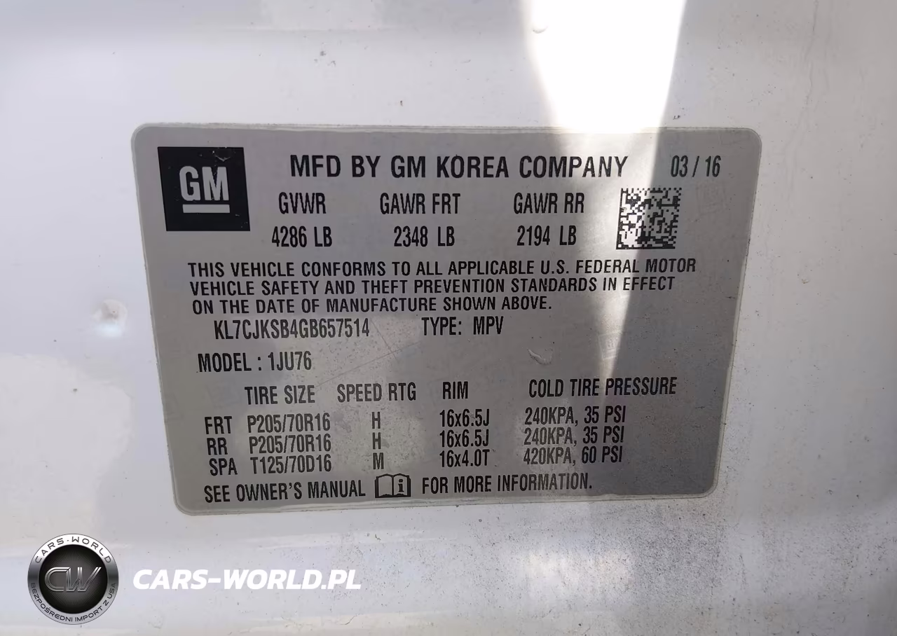 2016 Chevrolet Trax Ls VIN:KL7CJKSB4GB657514 - 9