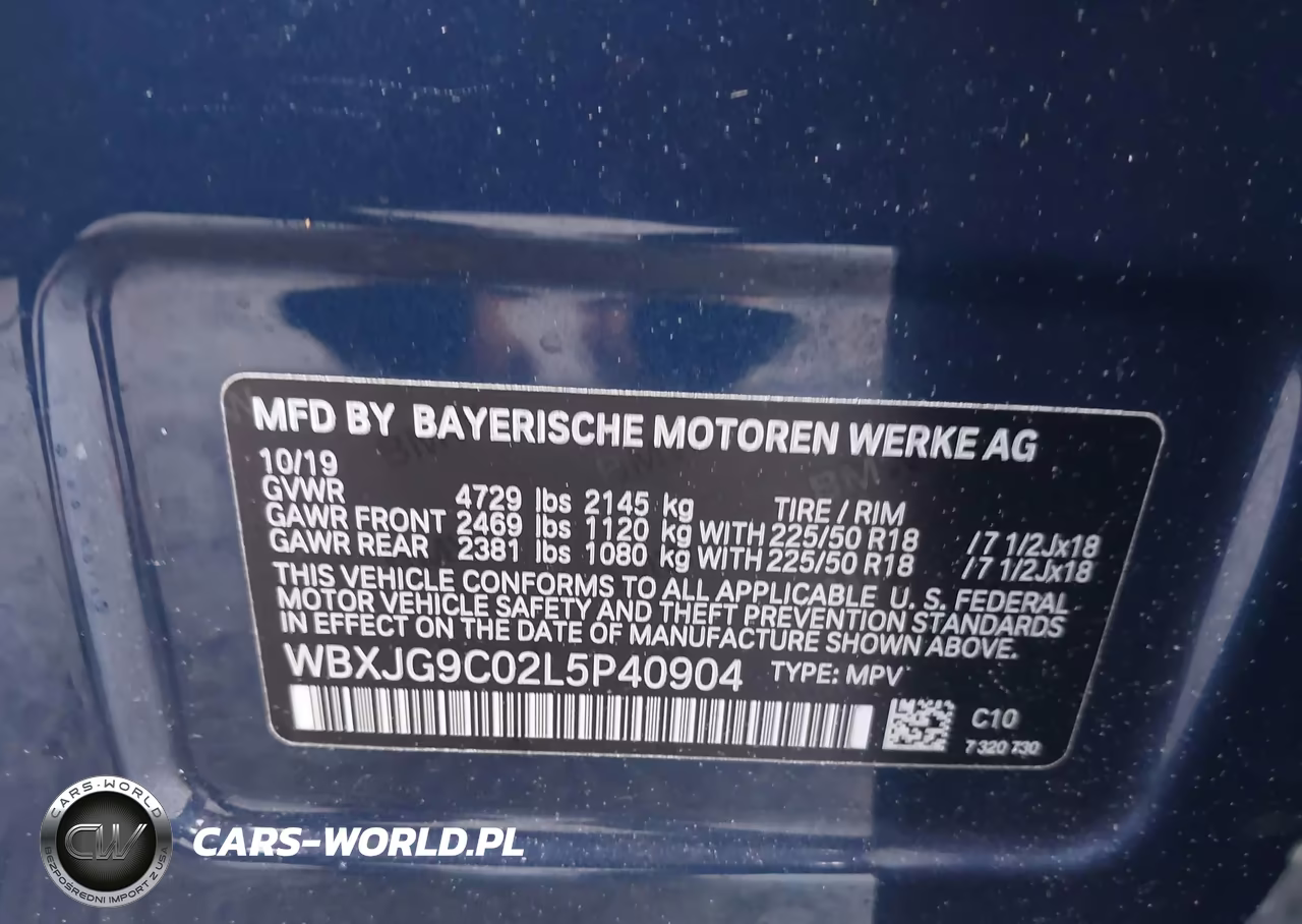 2020 BMW X1 xDrive28I VIN:WBXJG9C02L5P40904 - 9