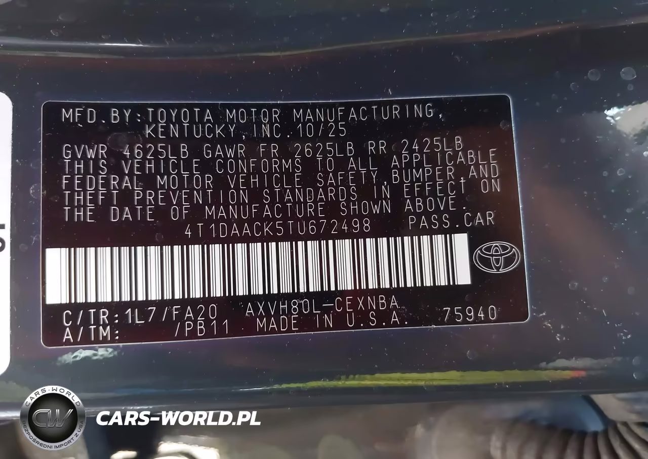 2026 Toyota Camry Le VIN:4T1DAACK5TU672498 - 9