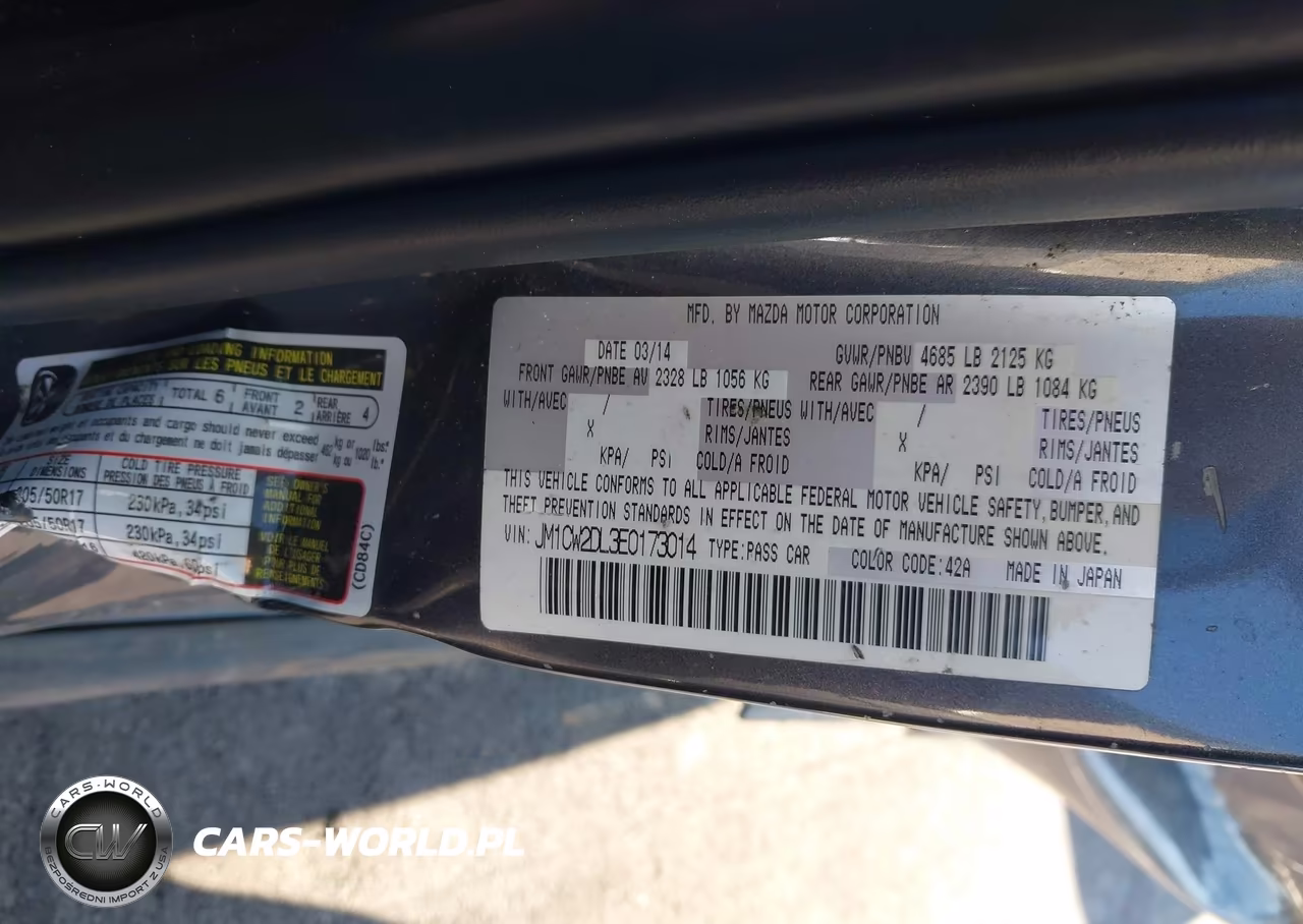 2014 Mazda Mazda5 Grand Touring VIN:JM1CW2DL3E0173014 - 9