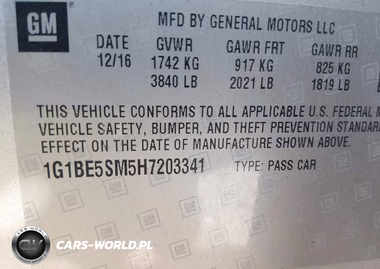 2017 Chevrolet Cruze Lt Auto VIN:1G1BE5SM5H7203341 - 9