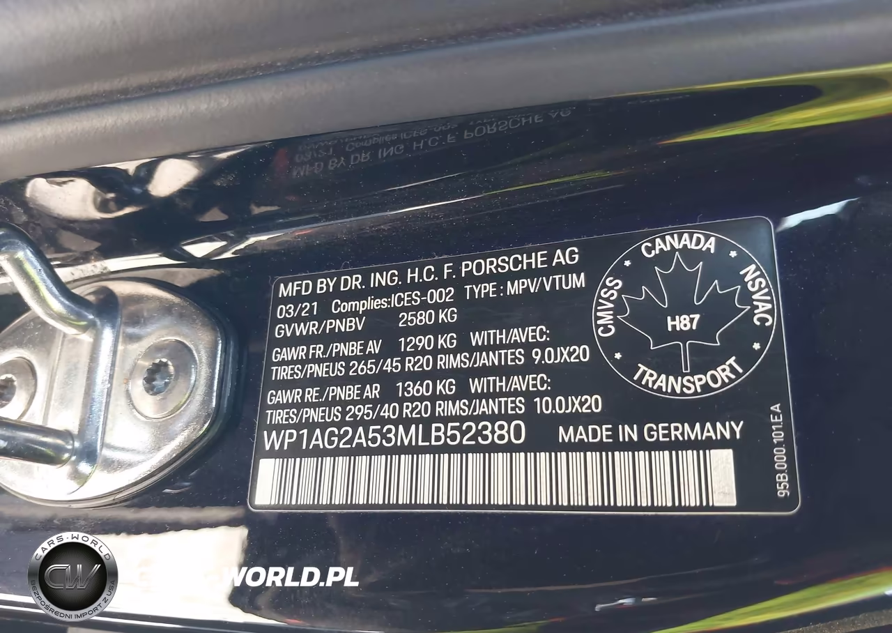 2021 Porsche Macan Gts VIN:WP1AG2A53MLB52380 - 9