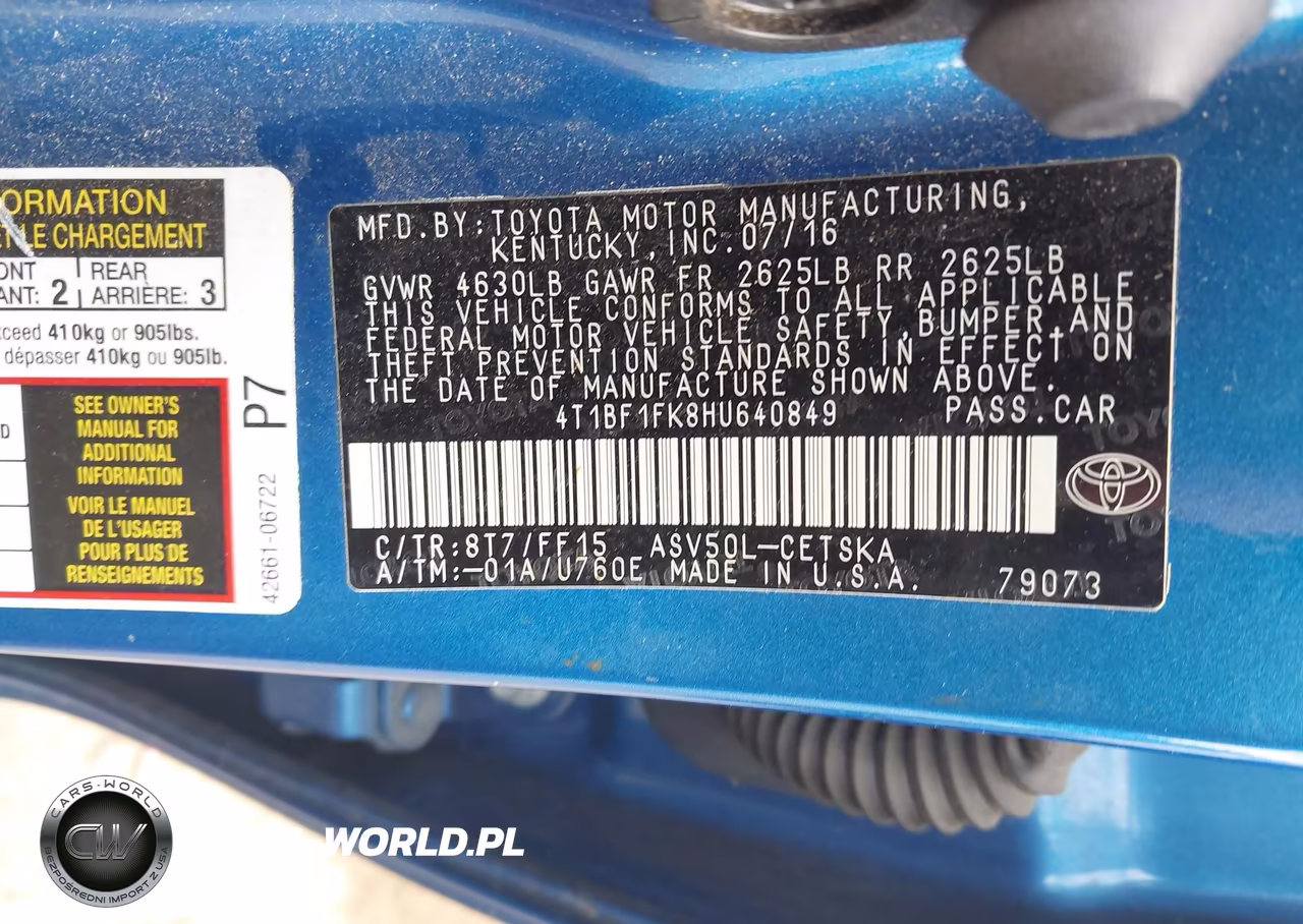 2017 Toyota Camry Se VIN:4T1BF1FK8HU640849 - 9