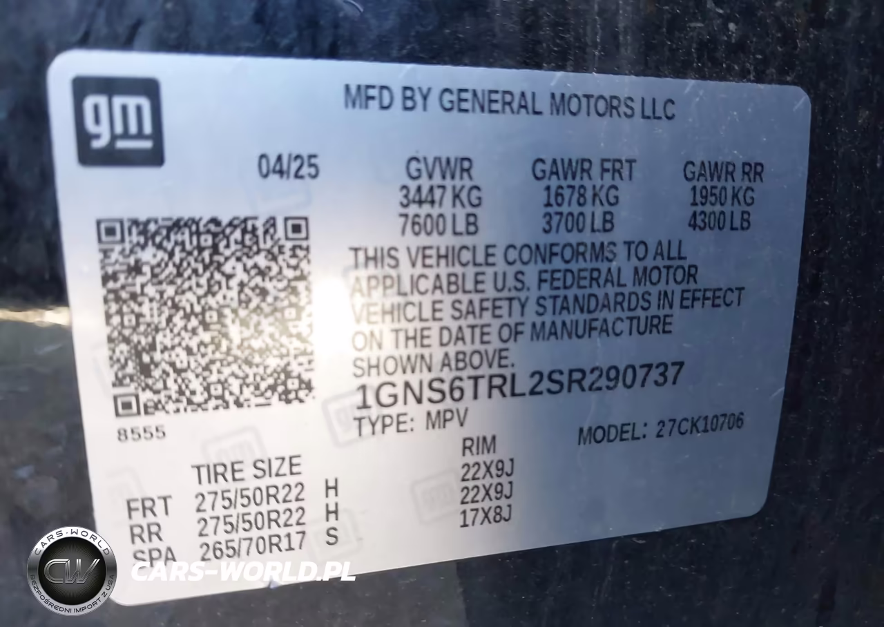 2025 Chevrolet Tahoe 4Wd High Country VIN:1GNS6TRL2SR290737 - 9