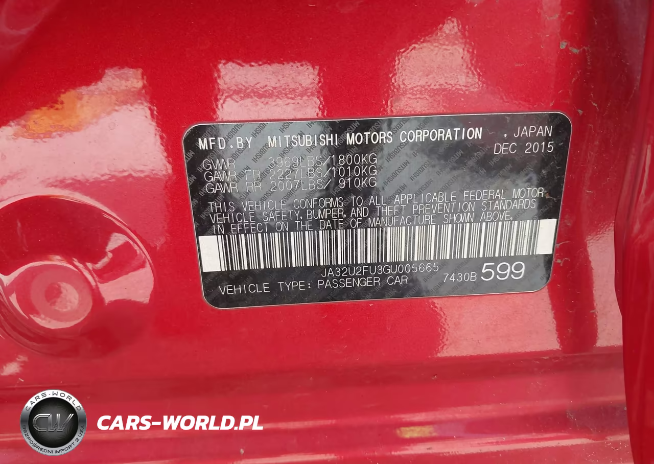 2016 Mitsubishi Lancer Es VIN:JA32U2FU3GU005665 - 9