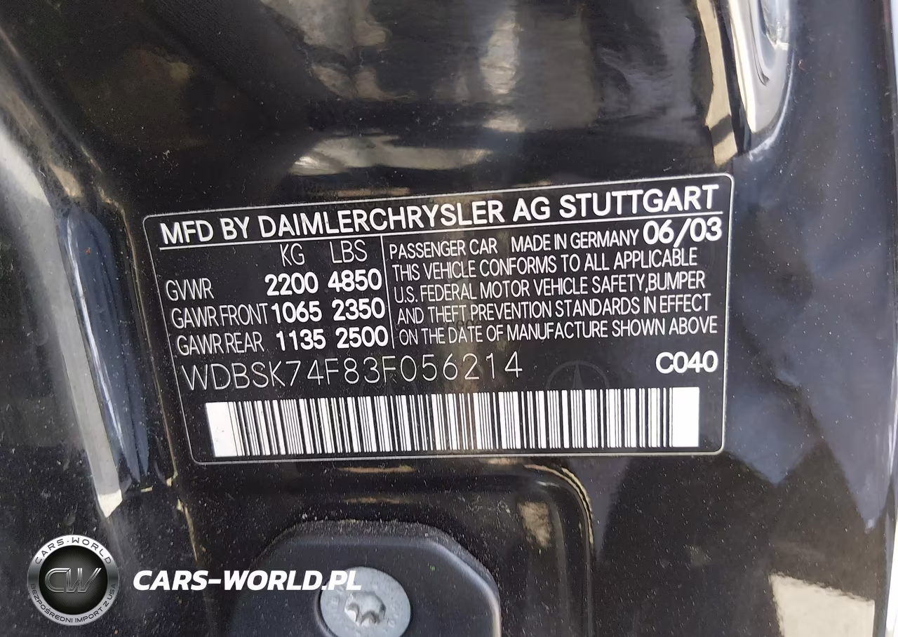 2003 Mercedes-Benz Sl 55 Amg VIN:WDBSK74F83F056214 - 9