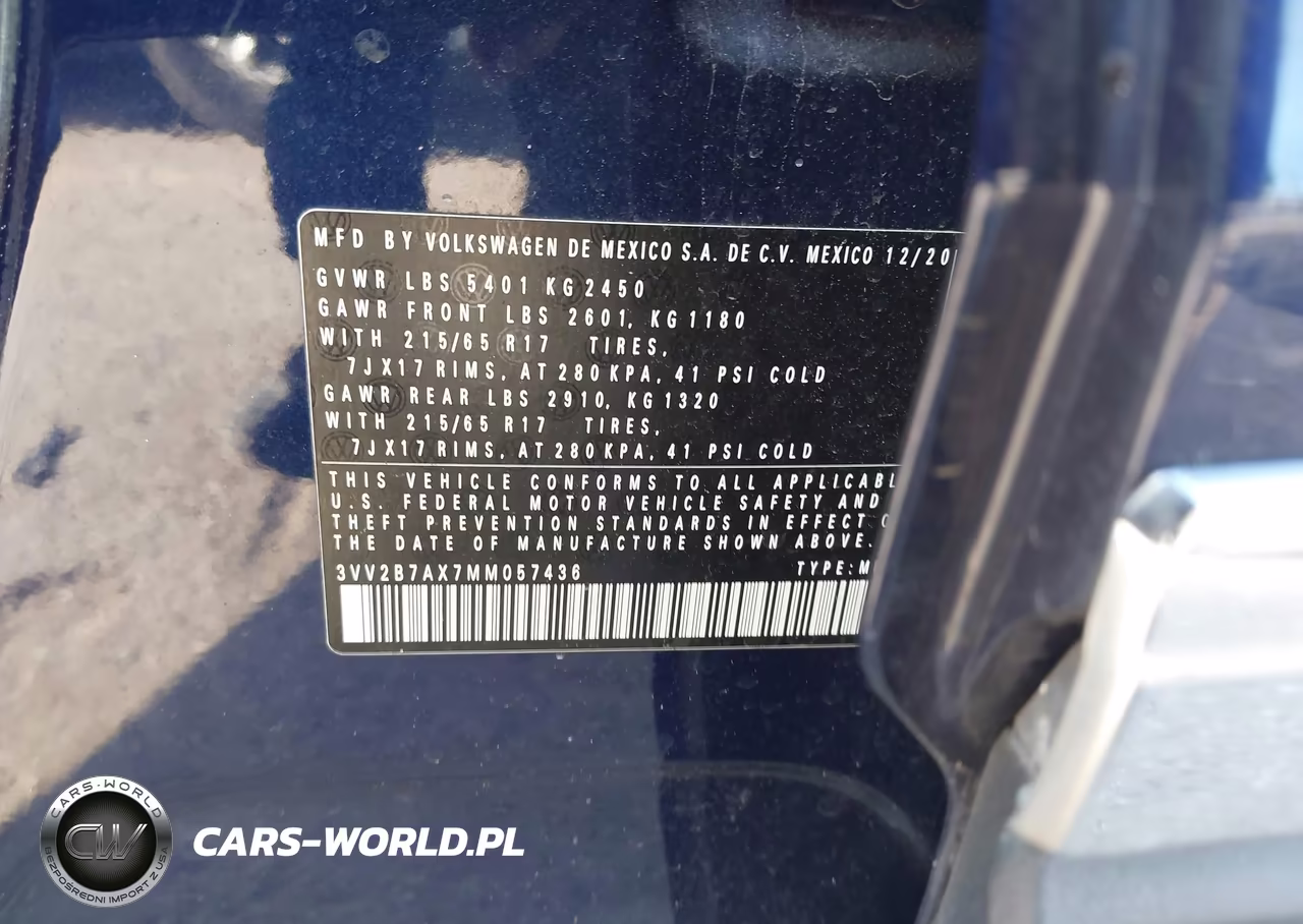2021 Volkswagen Tiguan 2.0T Se-2.0T Se R-Line Black-2.0T Sel VIN:3VV2B7AX7MM057436 - 9