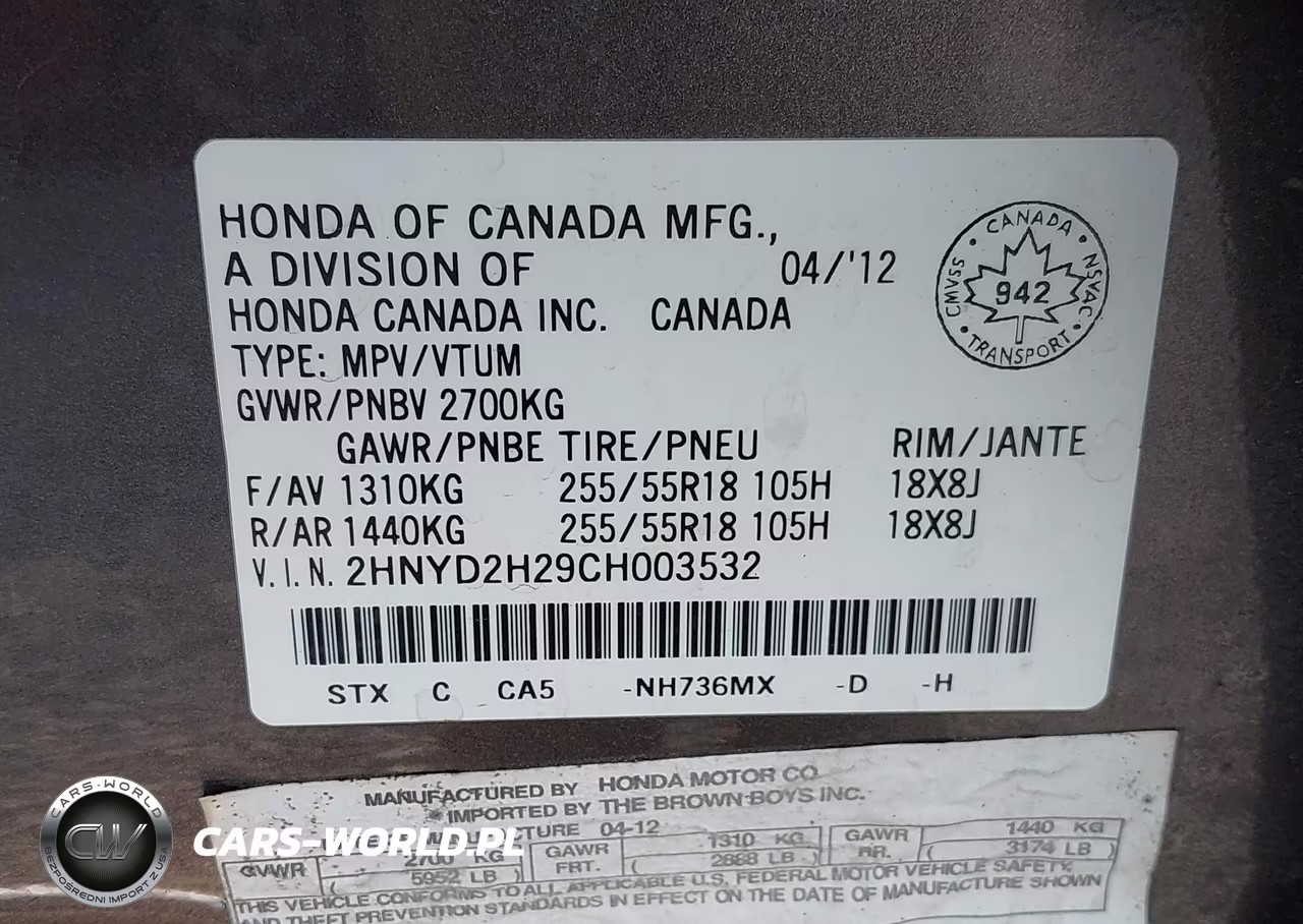 2012 Acura Mdx VIN:2HNYD2H29CH003532 - 9