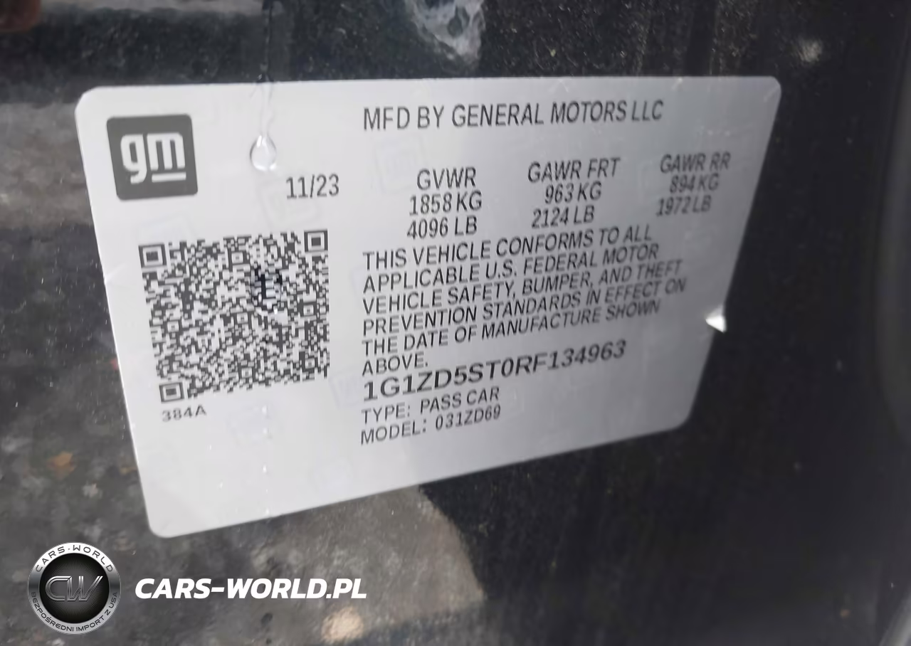 2024 Chevrolet Malibu Fwd 1Lt VIN:1G1ZD5ST0RF134963 - 9