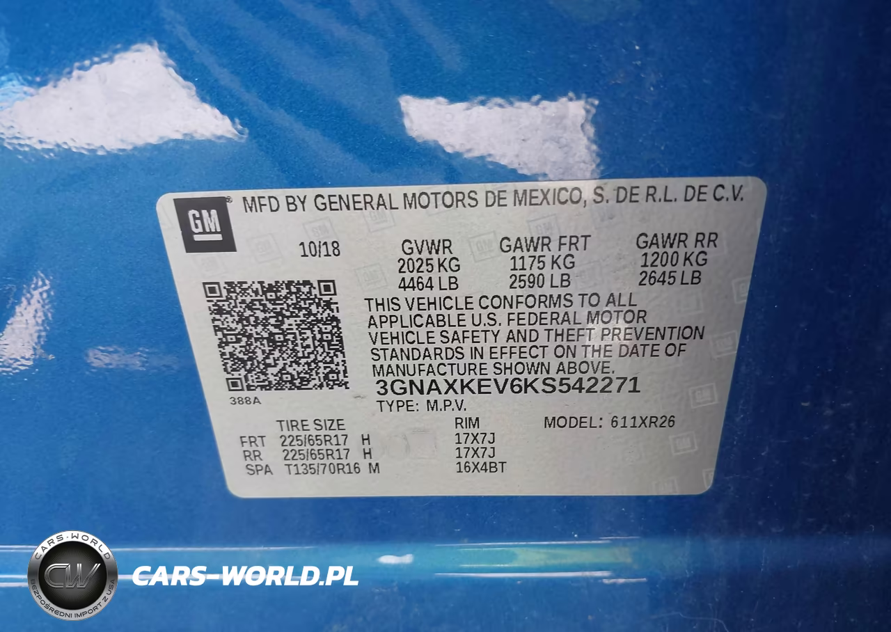 2019 Chevrolet Equinox Lt VIN:3GNAXKEV6KS542271 - 9