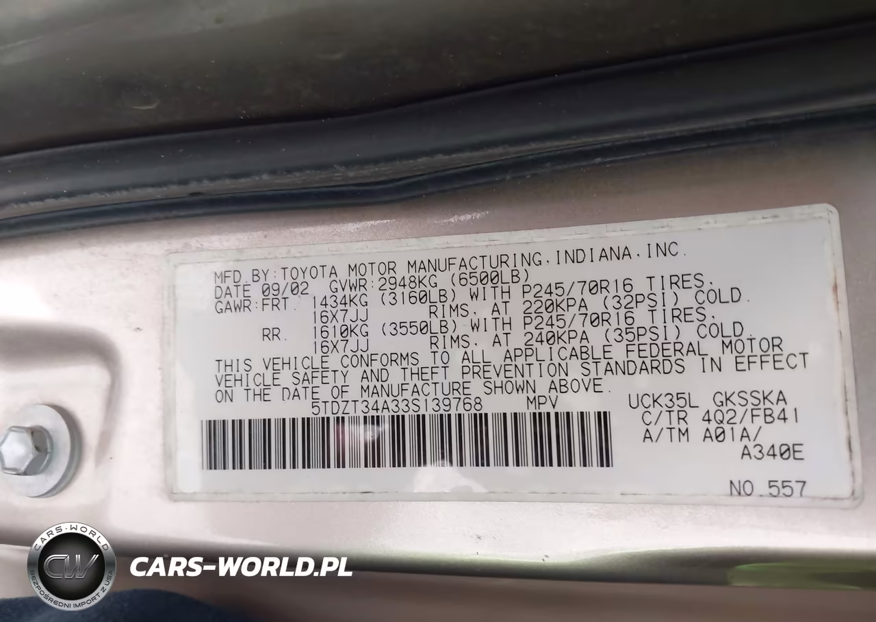 2003 Toyota Sequoia Sr5 V8 VIN:5TDZT34A33S139768 - 9