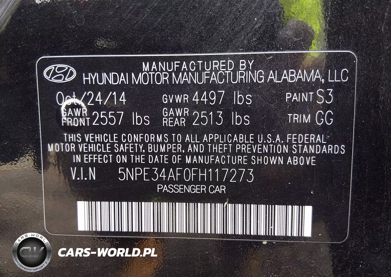 2015 Hyundai Sonata Sport VIN:5NPE34AF0FH117273 - 9
