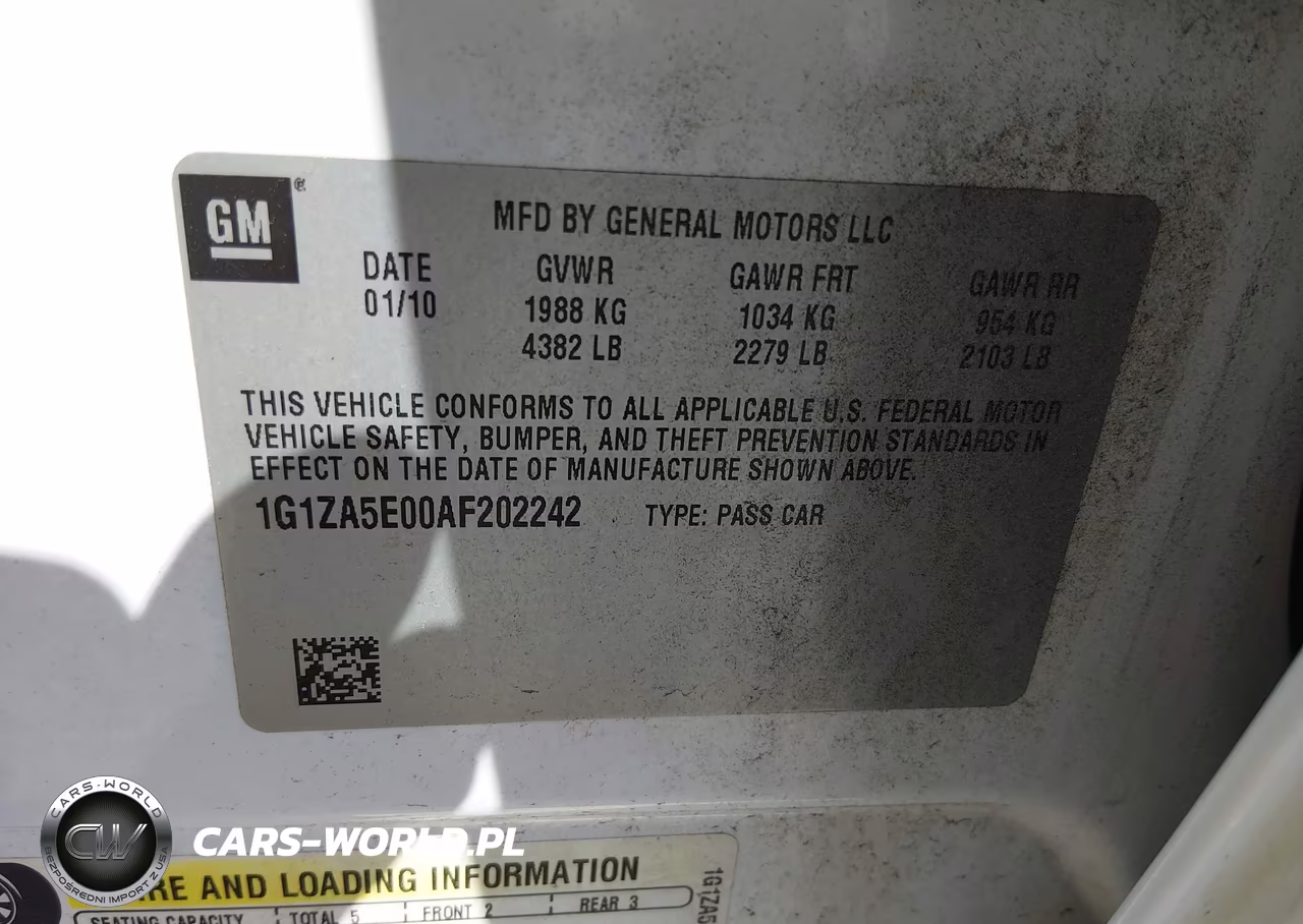 2010 Chevrolet Malibu Ls VIN:1G1ZA5E00AF202242 - 9