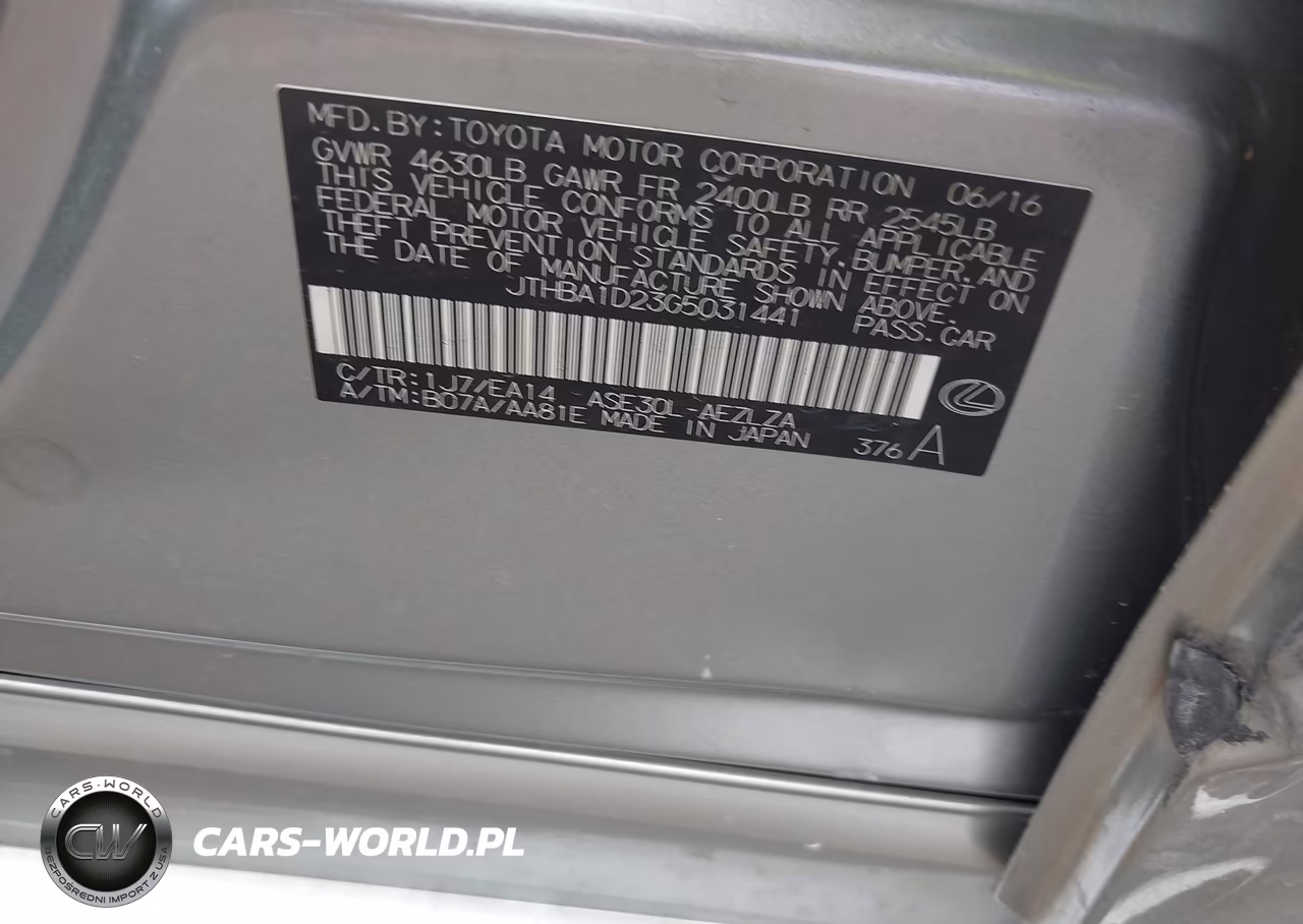 2016 Lexus Is 200T VIN:JTHBA1D23G5031441 - 9