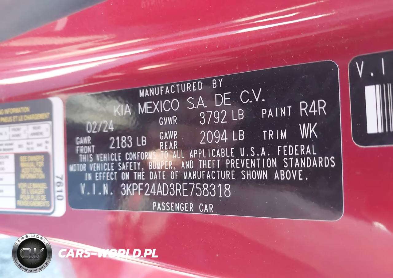 2024 Kia Forte Lxs VIN:3KPF24AD3RE758318 - 9