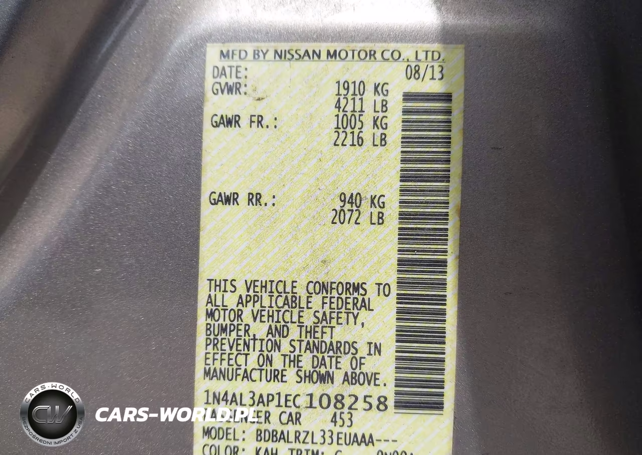 2014 Nissan Altima 2.5 S VIN:1N4AL3AP1EC108258 - 9