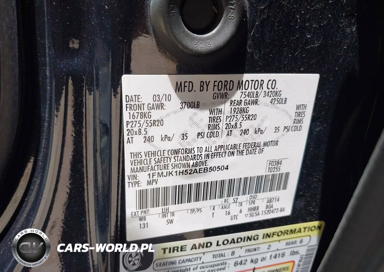 2010 Ford Expedition El Eddie Bauer-King Ranch VIN:1FMJK1H52AEB50504 - 9