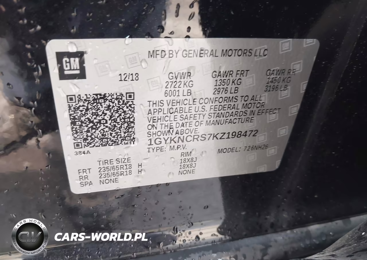 2019 Cadillac Xt5 Luxury VIN:1GYKNCRS7KZ198472 - 9
