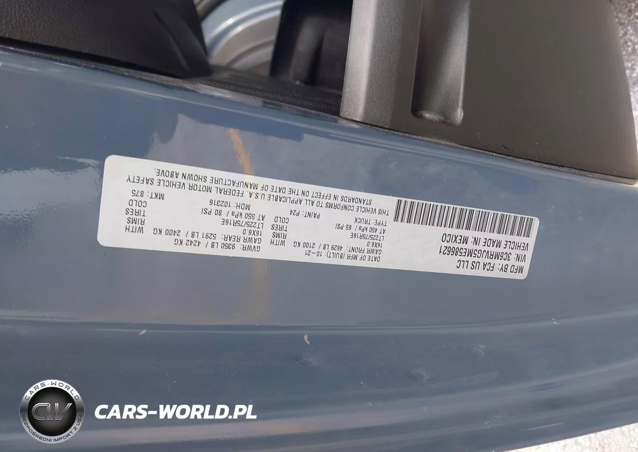 2021 Ram Promaster 3500 Cargo Van High Roof 159 Wb Ext VIN:3C6MRVJG5ME586621 - 9