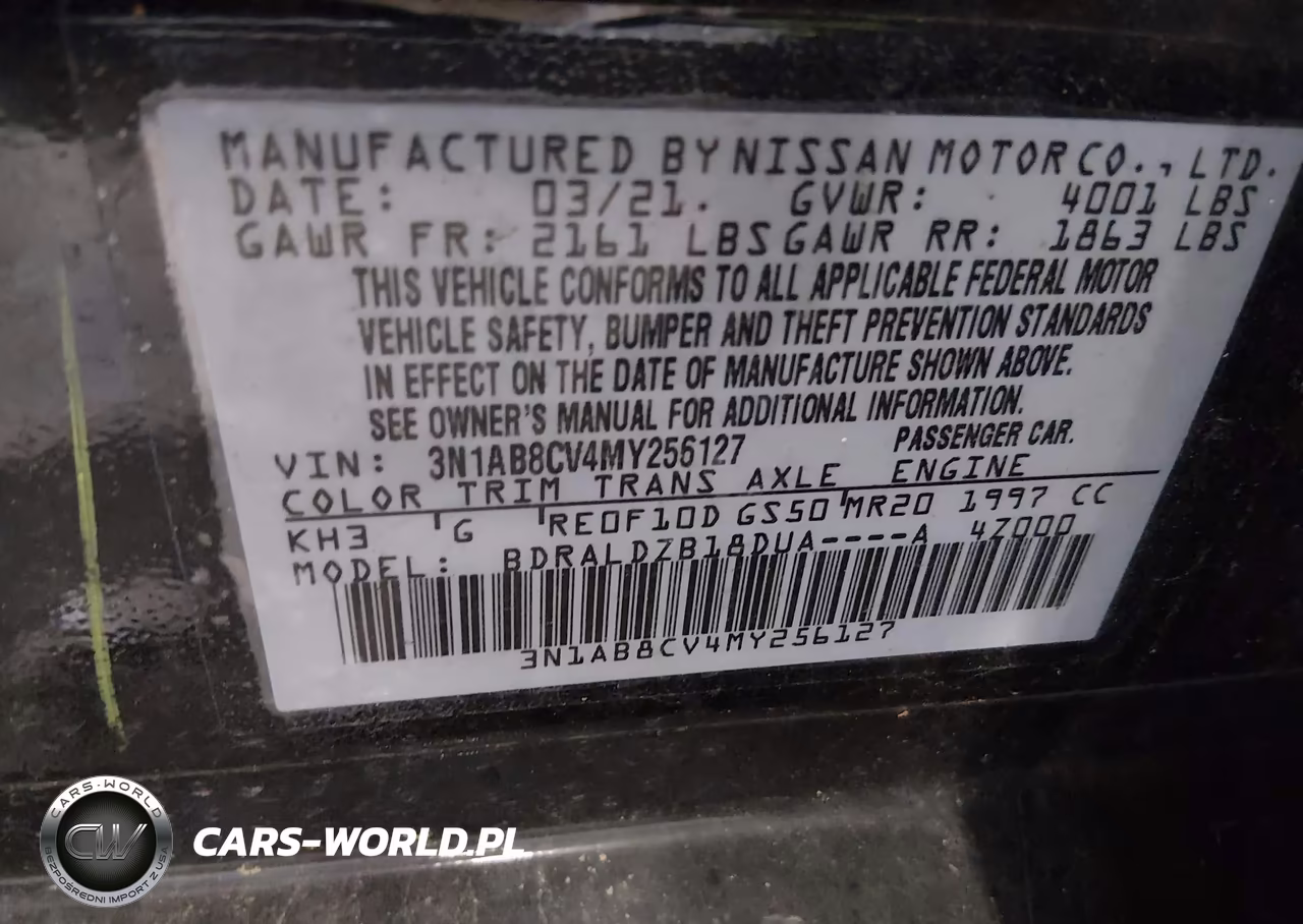 2021 Nissan Sentra Sv Xtronic Cvt VIN:3N1AB8CV4MY256127 - 9