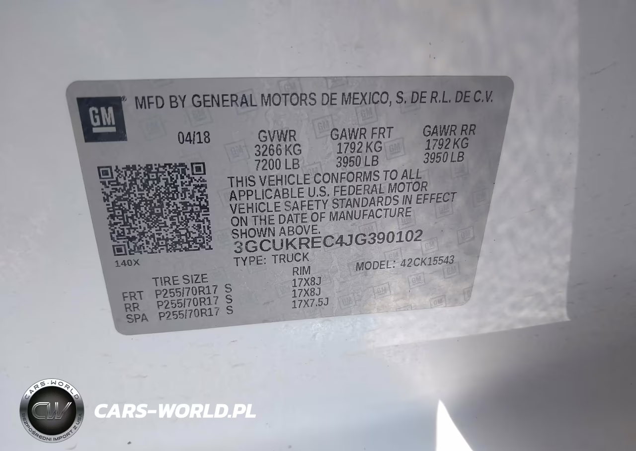 2018 Chevrolet Silverado 1500 1Lt VIN:3GCUKREC4JG390102 - 9