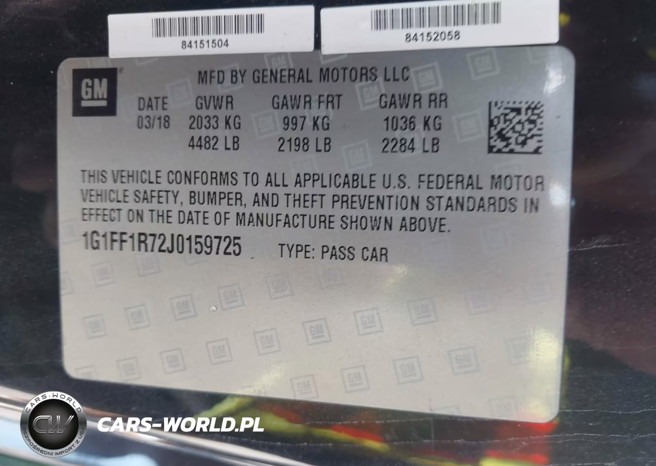 2018 Chevrolet Camaro 1Ss VIN:1G1FF1R72J0159725 - 9
