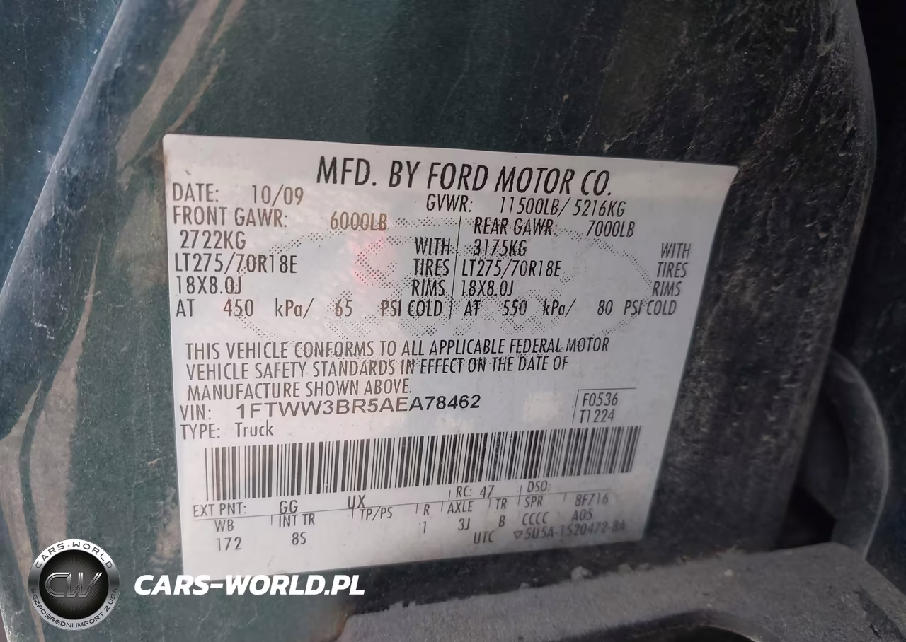 2010 Ford Super Duty F-350 Srw Lariat VIN:1FTWW3BR5AEA78462 - 8