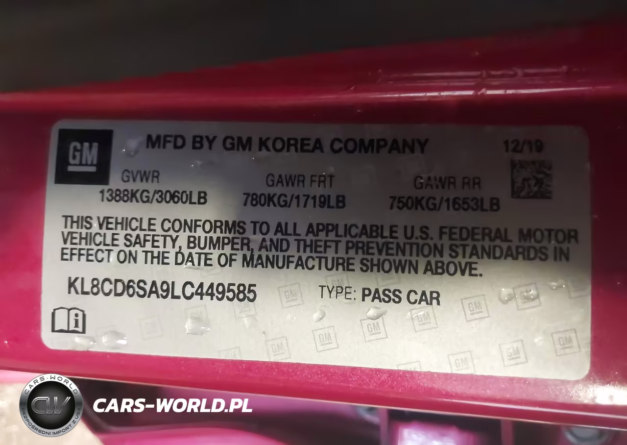 2020 Chevrolet Spark Fwd 1Lt Automatic VIN:KL8CD6SA9LC449585 - 9